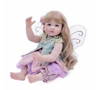 Muñeca Reborn - Decoración del Hogar De Niña con ala, Juguete De Figura De Suave | Muñeca Renacida De Navidad | Regalo De Cumpleaños Y Vacaciones | Dormitorio Infantil, Sofá, Sala De EST