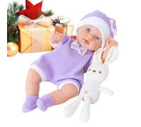 Muñeca Reborn Infantil,30 Cm Realista Lavable Cuerpo Completo Juguete con Conejito,Muñeca Bebé para Niñas - Regalo para Amigas Jóvenes Hija Cumpleaños Navidad San Valentín Casa Coche