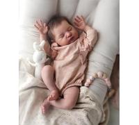 Muñeca Reborn Niña 20 Pulgadas - Bebé Realista Hecha a Mano, Lavable, Cuerpo de Vinilo Suave, Ojos Cerrados, Recién Nacida - Real Life Baby Doll