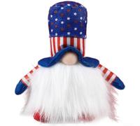 Muñeca Rudolph brillante LED 20cm Red Hat Día de la Independencia (sombrero azul)