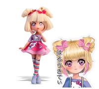 Muñeca Sanrio / Hello Kitty / Friends Manga (Candy Unicorn - pelo rubio)