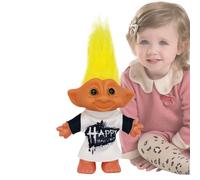 Muñeca Troll - Juguete De Troll De Cabello Retro para Niños Y Coleccionistas, Lucky Troll Figurine | Lindo Troll De con Cabello Loco, Estatua De Troll Nostálgico Sonriente, Mini Regalo De TRO