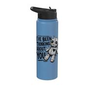 Muñeca vudú divertida con texto en inglés «I've Been Thinking About You» Stainless Steel Insulated Water Bottle
