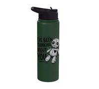 Muñeca vudú divertida con texto en inglés «I've Been Thinking About You» Stainless Steel Insulated Water Bottle