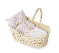 Muñecas Antonio Juan - Capazo de Palma de Flores y Vichy (pequeño) 44 x 25 x 17 cm