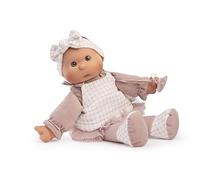 Muñecas Antonio Juan Mi Primer Bailarina, Muñeca de Tela Suave para Primera Infancia, con Vestido de Cuadros Rosa y Tutú, Incluye Chupete y Diadema con Lazo
