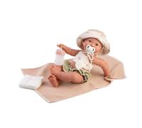Muñecas Antonio Juan Muñeca Recién Nacida Mia Pipi Playera 50165, 42 cm, Hace Pipí, Cierra Ojos, Con Biberón y Accesorios de Playa, Edad +3 Años
