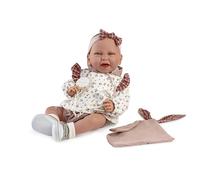 Muñecas Antonio Juan Recién Nacida Carla con Vestido Doudou, Muñeca Realista 42 cm, con Accesorios y Chupete