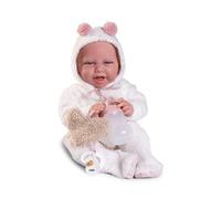 Muñecas Antonio Juan Recién Nacida con Peso Carla Peluche | Sensación Real con Peso Añadido | Colección 2024 | 42cm - Ref. 33369