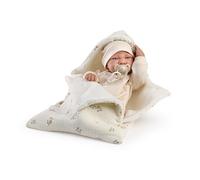 Muñecas Antonio Juan - Recién Nacida Lúa Invierno, Muñeca Bebé Realista con Conjunto de Invierno, Saco Floral y Accesorios