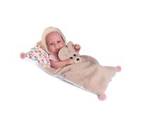 Muñecas Antonio Juan Recién Nacida Luca Camita Osito | Dulzura y Calor de Vinilo | Colección 2024 | 42cm - Ref. 50402