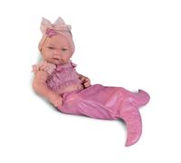 Muñecas Antonio Juan Recién Nacida nica Sirenita | Cuerpo de Vinilo Sexuado 42 cm con Tacto Especial | Accesorios de Sirena Incluidos | Colección 2024 - Ref. 50408
