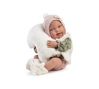 Muñecas Antonio Juan - Recién Nacida Pipa con Chaleco Borreguito, Muñeca Bebé Realista con Gorro Pompón y Accesorios, Juguete de Cuidado y Ternura