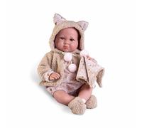 Muñecas Antonio Juan - Recién Nacido Luca con Chaqueta Borreguillo (33362), Cuerpo de Tela y Extremidades Rotatorias, Juguete Niño 2 Años, Regalos Bebe, Novedad Este Año, Diseño Encantador