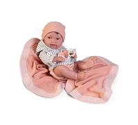 Muñecas Antonio Juan | Recién Nacido PIPO con Toquilla Parejita | Cuerpo de Vinilo Sexuado 42 cm con Tacto Especial | Ref. 50413 - Colección 2024