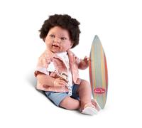 Muñecas Antonio Juan Recién Nacido PIPO Surfero | Muñeco con Accesorios de Surf | Colección 2024 | Ideal para Niños y Niñas | 42cm - Ref. 33361
