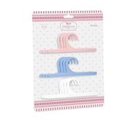 Conjunto de 12 perchas - rosa azul blanco - Arias