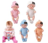 Muñecas Bebé Reborn Niña - 4PCS Silicona Tamaño Mediano | Muñecas Renacidas | Muñeca Reborns Bebé | Diseño Realista Hecho A Mano para Accesorios De Fotografía De Sala De Juegos De Guardería Y Jue
