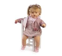 Muñecas Berbesa Muñeca Baby Dulzona, 62 cm, Cuerpo Blandito, Llora y Dice Papá y Mamá, Chaqueta Rosa