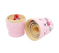 Muñecas de anidación de madera, muñecas anidadoras de madera - Polar de anidación de madera para niños pequeños - Juegos de educación para niñas, ornamento de decoración del hogar de d