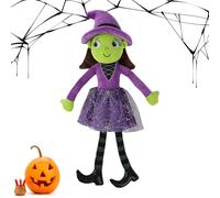 Muñecas de bruja, adorable peluche de bruja para Halloween | Adorable decoración suave y respetuosa con la piel para interiores, oficinas, habitaciones, fiestas, niñas y salón