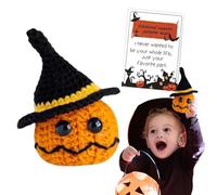 Muñecas de Ganchillo positivas - Lindo de piña de Punto, Divertido Peluche de estímulo | Muñeca de Calabaza Hecha a Mano para Apoyo Emocional con Tarjeta, Sombrero de para reuniones