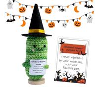 Muñecas de Ganchillo positivas - Lindo de piña de Punto, Divertido Peluche de estímulo | Muñeca de Calabaza Hecha a Mano para Apoyo Emocional con Tarjeta, Sombrero de para reuniones