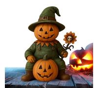 Muñecas De Halloween,Colección Horror Espantapájaros | Figura aterradora de resina para decoración de hogar, fiesta interior, cocina Chimenea Adultos