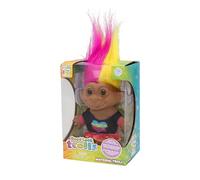 Muñecas de la Buena Suerte Trolls de 4 Pulgadas | Muñeca Rockstar | Fusión Glam de los 80 | Figuras de Arco Iris | Juguete nostálgico para la Mejor diversión | Figuras coleccionables de Troll de Moda