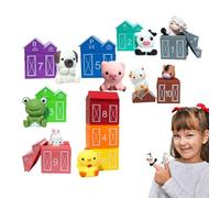 Muñecas de mano Cuero de silicona suave | Animales de granja juego para niños cumpleaños Navidad Año Nuevo Kindergarten Kindergarten