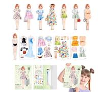 Muñecas de papel magnéticas de 14 x 10 cm, juego de ropa, juguetes de rol