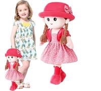 Muñecas de trapo para niñas - Muñeca de recuerdo de felpa hecha a mano, juguete suave, muñeca de tela, regalo vintage | Regalo de cumpleaños para niños pequeños, de dormitorio, compañero de jue