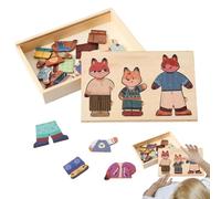 Muñecas de Vestir - Set de Juguetes para Combinar y ordenar Modelos de Animales, Medida de Peso de doscientos Cincuenta y Gramos, para Aprender para Juegos de ficción Preescolar más RIS
