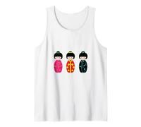 Muñecas japonesas Kokeshi Camiseta sin Mangas