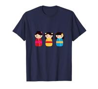 Muñecas Kokeshi japonesas tradicionales Camiseta