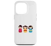 Muñecas Kokeshi japonesas tradicionales Carcasa para iPhone 13 Pro