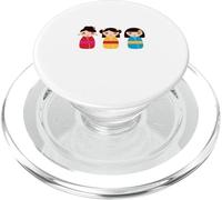 Muñecas Kokeshi japonesas tradicionales PopSockets PopGrip para MagSafe