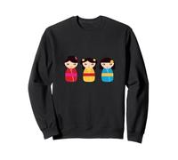 Muñecas Kokeshi japonesas tradicionales Sudadera