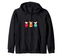 Muñecas Kokeshi japonesas tradicionales Sudadera con Capucha
