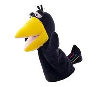 Muñecas manuales | Crow Hand Puppet Cuddly Toy | MOCIDAD MOVILLACIÓN MOBIERTA DE MUBLA DE Plush | Lindo Juego de Roles Toy de educación temprana interactiva para Teatro de Marionetas