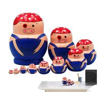 Muñecas Matrioshka para Niños | Juego de Apilamiento Didáctico con Patrones de Animales | Figuras de Arte Folclórico para Anidar,para Niños Niñas Coleccionistas Amantes del Arte Decoración del