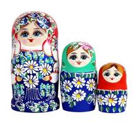 Muñecas Matrioska De Madera 7 Piezas De Madera Con De Margarita Decoracion | Muñeca Matrioska Decoracion Del Hogar Para Adolescentes Y Adultos Regalo Para