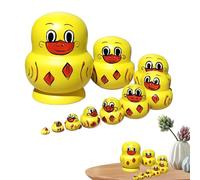 Muñecas para Adultos, 10 Piezas, diseño de Animales, pintadas a Mano, Figuras de Madera Hechas a Mano, Rusia, para Chimenea, exhibición, Dormitorio, habitación Infantil y como decoración de