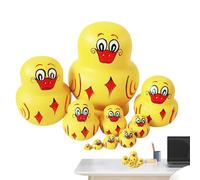 Muñecas para niños, Juguetes de Madera con Motivos Animales para apilar, muñecas de Arte Popular, para niños, coleccionistas de Arte y, Amantes del diseño de Interiores, educadores