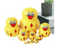 Muñecas para niños, juguetes de madera con motivos animales para apilar, muñecas decorativas de matrioshka decoración del hogar, para niños, coleccionistas de arte y , amantes del