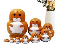 Muñecas para niños | Juguetes de madera con motivos de animales para apilar - Muñecas decorativas Decoración del hogar, para niños, educadores, padres, salón, dormitorio
