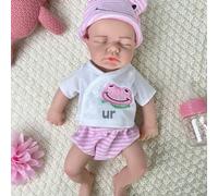 Muñecas realistas de Bebe Reborn Silicona de 33CM, Micro prematuros, Mini muñeca recién Nacida Realista Que Parece un niño durmiendo de Verdad Niña