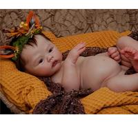 Muñecas Reborn Niña 20 Pulgadas Hecho a Mano Lavable Reborn niñas Cuerpo de Vinilo Suave, Reborn niña se Parece a un bebé Real