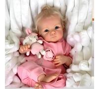 Muñecas Reborn Realistas Femeninas de 19 Pulgadas Lavables a Mano Reborn Femenina Cuerpo de Vinilo, Muñecas Reborn Originales Parecen un Verdadero Bebé (Chica con los Ojos Abiertos)