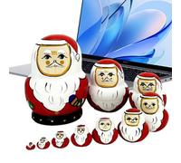 Muñecas rusas Gigognes - Modelo de madera pintado a mano,Muñecas de madera con decoración manual | Para la decoración de la entrada, la habitación del niño, la sala de juegos y como centro de mesa